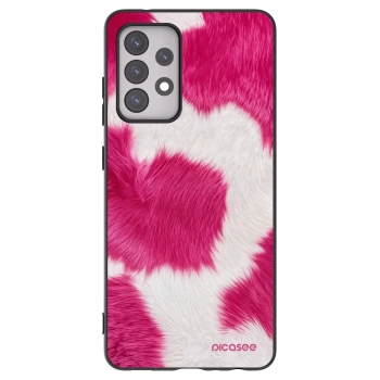 Picasee silikonowe czarne etui na Samsung Galaxy A52 5G A525F - Pink Moo