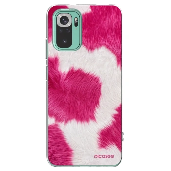 Picasee silikonowe przeźroczyste etui na Xiaomi Redmi Note 10 Pro - Pink Moo