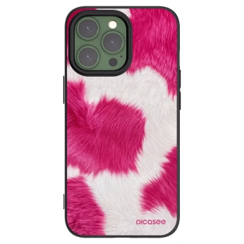 Picasee silikonowe czarne etui na Apple iPhone 13 Pro - Pink Moo