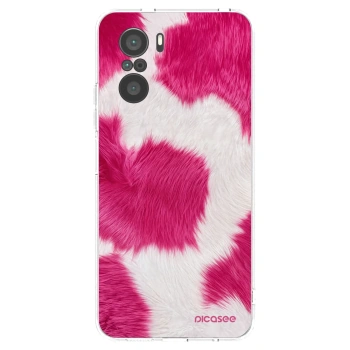Picasee silikonowe przeźroczyste etui na Xiaomi Poco F3 - Pink Moo