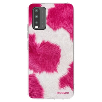 Picasee silikonowe czarne etui na Xiaomi Redmi 9T - Pink Moo