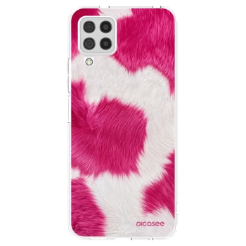 Picasee silikonowe przeźroczyste etui na Samsung Galaxy A22 A225F 4G - Pink Moo