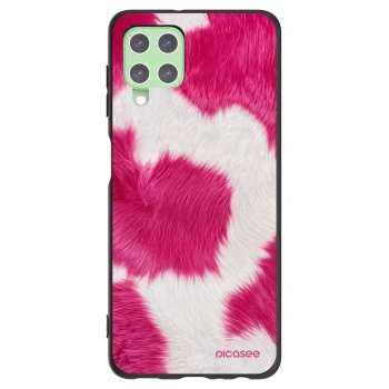 Picasee silikonowe czarne etui na Samsung Galaxy A22 A225F 4G - Pink Moo