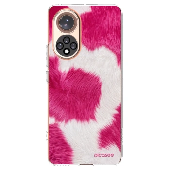 Picasee silikonowe przeźroczyste etui na Honor 50 5G - Pink Moo