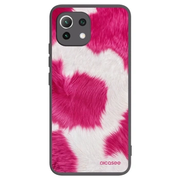 Picasee silikonowe czarne etui na Xiaomi 11 Lite 5G NE - Pink Moo