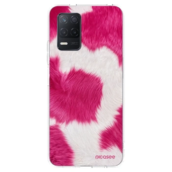 Picasee silikonowe przeźroczyste etui na Realme 8 5G - Pink Moo