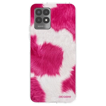 Picasee silikonowe przeźroczyste etui na Realme 8i - Pink Moo