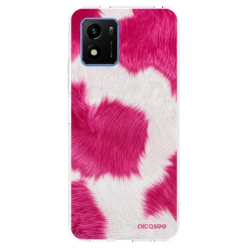 Picasee silikonowe przeźroczyste etui na Vivo Y01 - Pink Moo
