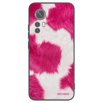 Picasee silikonowe czarne etui na Xiaomi 12X - Pink Moo