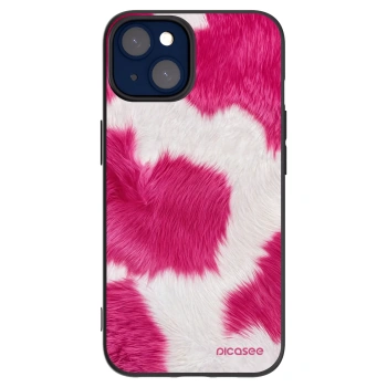 Picasee silikonowe czarne etui na Apple iPhone 14 - Pink Moo