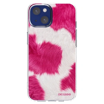 Picasee silikonowe przeźroczyste etui na Apple iPhone 14 - Pink Moo