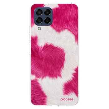 Picasee silikonowe przeźroczyste etui na Samsung Galaxy M53 5G - Pink Moo