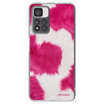 Picasee silikonowe przeźroczyste etui na Xiaomi Redmi Note 11 Pro+ 5G - Pink Moo