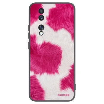 Picasee silikonowe czarne etui na Honor 70 - Pink Moo