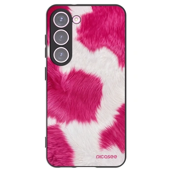 Picasee silikonowe czarne etui na Samsung Galaxy S23 5G - Pink Moo