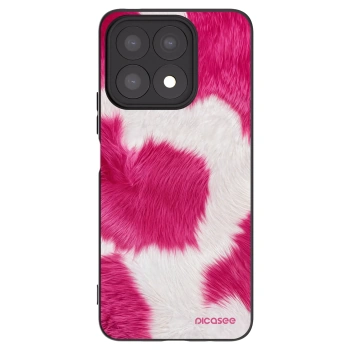 Picasee silikonowe czarne etui na Honor X8a - Pink Moo