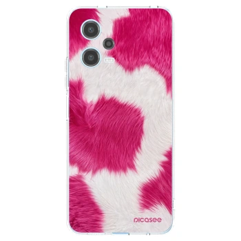 Picasee silikonowe przeźroczyste etui na Xiaomi Redmi Note 12 5G - Pink Moo