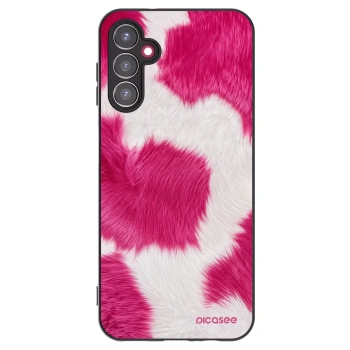 Picasee silikonowe czarne etui na Samsung Galaxy A14 4G A145R - Pink Moo