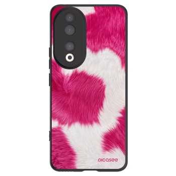 Picasee silikonowe czarne etui na Honor 90 5G - Pink Moo