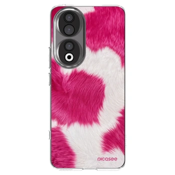 Picasee silikonowe przeźroczyste etui na Honor 90 5G - Pink Moo