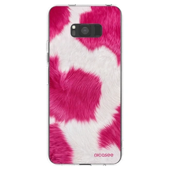 Picasee silikonowe przeźroczyste etui na Samsung Galaxy S8 G950F - Pink Moo