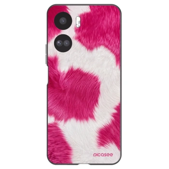 Picasee silikonowe czarne etui na Honor 90 Lite 5G - Pink Moo