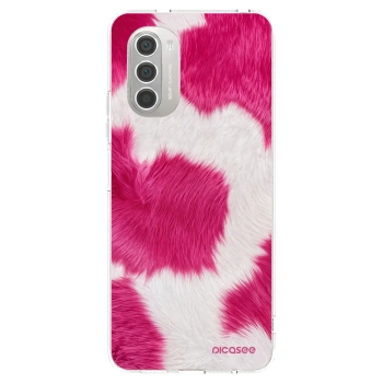 Picasee silikonowe przeźroczyste etui na Motorola Moto G51 - Pink Moo