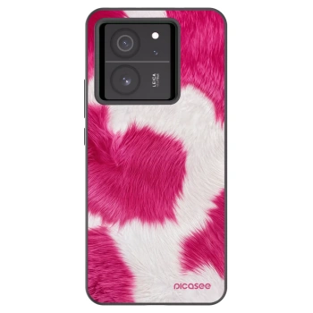 Picasee silikonowe czarne etui na Xiaomi 13T - Pink Moo