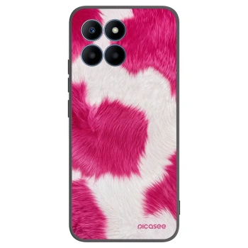 Picasee silikonowe czarne etui na Honor 70 Lite - Pink Moo