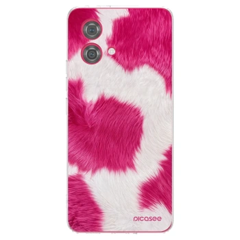 Picasee silikonowe przeźroczyste etui na Motorola Moto G84 5G - Pink Moo