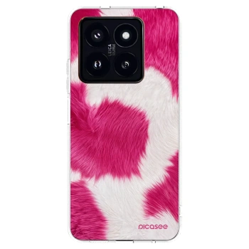 Picasee silikonowe przeźroczyste etui na Xiaomi 14 Pro - Pink Moo