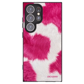 Picasee silikonowe czarne etui na Samsung Galaxy S24 Ultra S928B 5G - Pink Moo
