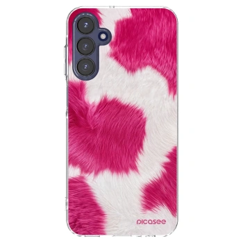 Picasee silikonowe przeźroczyste etui na Samsung Galaxy A15 A155F 4G - Pink Moo