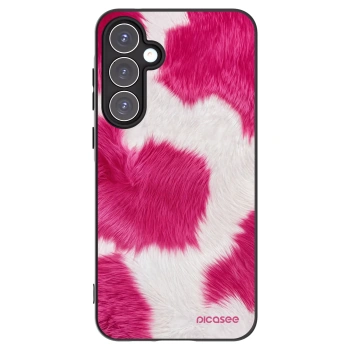 Picasee silikonowe czarne etui na Samsung Galaxy A55 5G A556B - Pink Moo