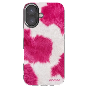 Picasee silikonowe przeźroczyste etui na Apple iPhone 16 - Pink Moo