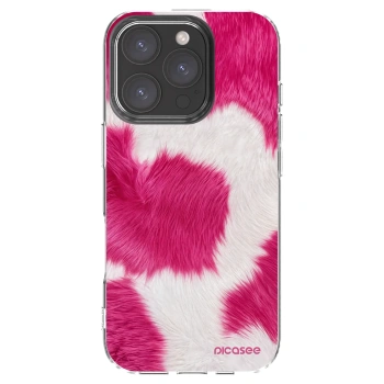 Picasee silikonowe przeźroczyste etui na Apple iPhone 16 Pro - Pink Moo
