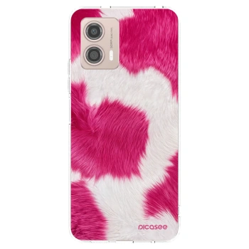 Picasee silikonowe przeźroczyste etui na Motorola Moto G53 5G - Pink Moo