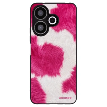 Picasee silikonowe czarne etui na Xiaomi Redmi 13 4G - Pink Moo