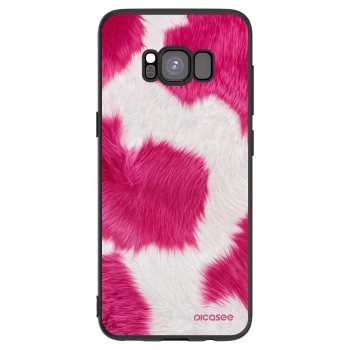 Picasee silikonowe czarne etui na Samsung Galaxy S8 G950F - Pink Moo