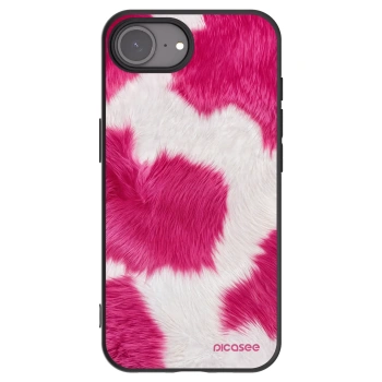 Picasee silikonowe czarne etui na Apple iPhone 16e - Pink Moo