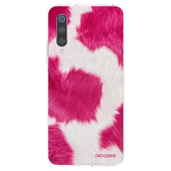 Picasee silikonowe przeźroczyste etui na Xiaomi Mi 9 - Pink Moo
