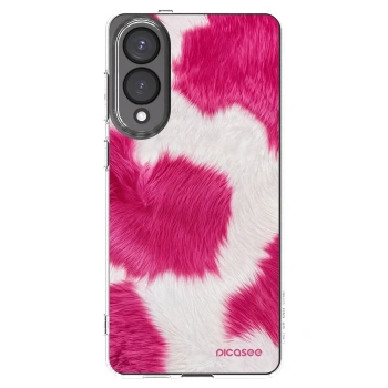 Picasee silikonowe przeźroczyste etui na Samsung Galaxy S25 Edge 5G - Pink Moo