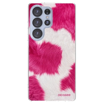 Picasee silikonowe przeźroczyste etui na Samsung Galaxy S25 Ultra 5G - Pink Moo