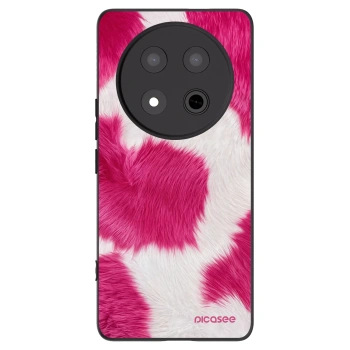 Picasee silikonowe czarne etui na Honor Magic7 Lite 5G - Pink Moo