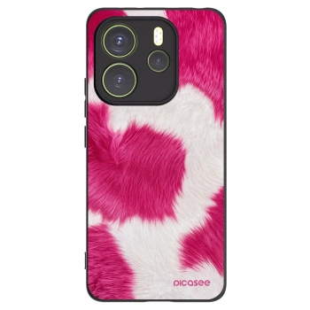 Picasee silikonowe czarne etui na Xiaomi Redmi Note 14 4G - Pink Moo