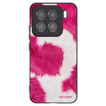 Picasee silikonowe czarne etui na Xiaomi 15 - Pink Moo