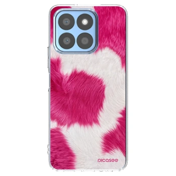 Picasee silikonowe przeźroczyste etui na Honor X8c - Pink Moo
