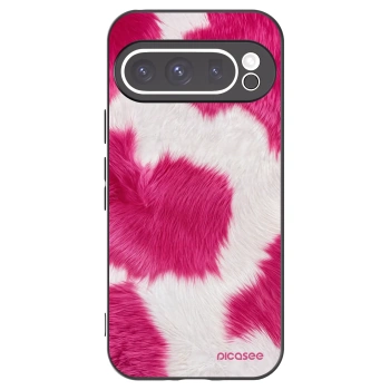 Picasee silikonowe czarne etui na Google Pixel 9 Pro - Pink Moo