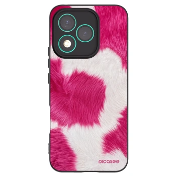 Picasee silikonowe czarne etui na Honor 400 Lite 5G - Pink Moo