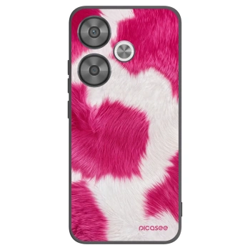 Picasee silikonowe czarne etui na Xiaomi Poco F6 - Pink Moo
